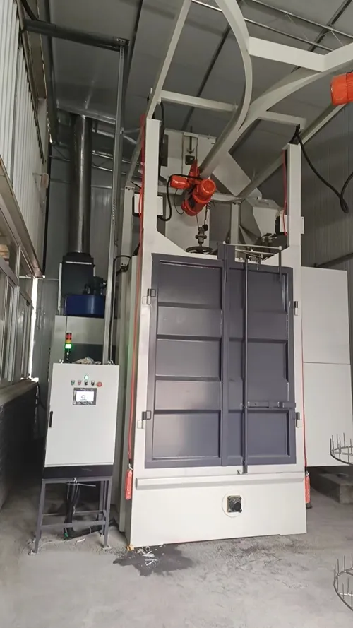 Hook shot blasting machine